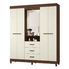 Jogo Roupeiro E Cômoda Oliver Cedro Off White