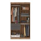 Jogo Roupeiro E Cômoda Sapateira Baltimore Atacama Grafite