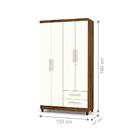 Jogo Roupeiro E Gaveteiro Michael Imbuia Champanhe