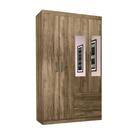 Jogo Roupeiro Espelho 4 Portas E Cômoda Jenifer Atacama