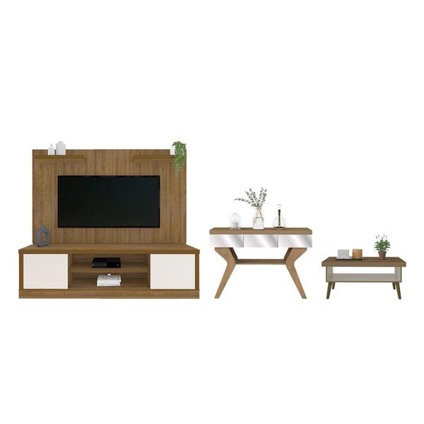 Jogo Sala De Estar Completo Ênor Pinho Off White