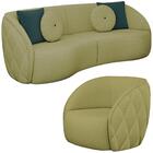 Jogo Sofa 240 Cm 3 Lug E Poltrona 1 Lug Passion Linho Moll