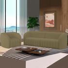 Jogo Sofa 332 Cm 4 Lug E Poltrona 1 Lug Memphis Veludo Moll