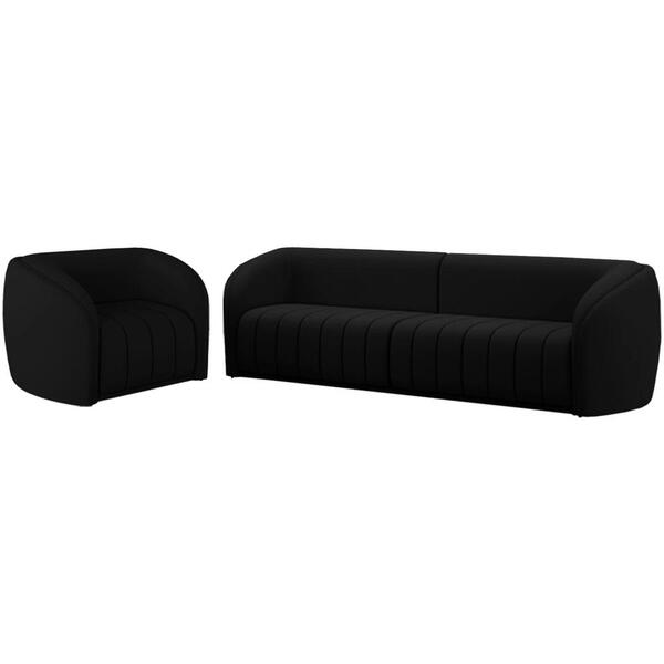 Jogo Sofa 332 Cm 4 Lug E Poltrona 1 Lug Memphis Veludo Moll