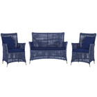 Jogo Sofá E 2 Poltronas De Área Igapó Alumínio Pintura Fendi