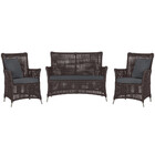 Jogo Sofá E 2 Poltronas De Área Igapó Alumínio Pintura Fendi