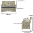 Jogo Sofá E 2 Poltronas De Área Igapó Alumínio Pintura Fendi