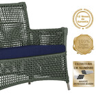 Jogo Sofá E 2 Poltronas De Área Igapó Alumínio Pintura Fendi