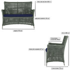 Jogo Sofá E 2 Poltronas De Área Igapó Alumínio Pintura Fendi