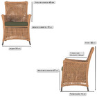 Jogo Sofá E 2 Poltronas De Área Igapó Alumínio Pintura Marrom