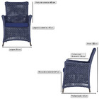 Jogo Sofá E 2 Poltronas De Área Igapó Alumínio Pintura Marrom