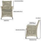 Jogo Sofá E 2 Poltronas De Área Igapó Alumínio Pintura Marrom