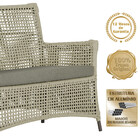 Jogo Sofá E 2 Poltronas De Área Igapó Alumínio Pintura Marrom