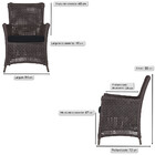 Jogo Sofá E 2 Poltronas De Área Igapó Alumínio Pintura Marrom