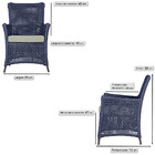 Jogo Sofá E 2 Poltronas De Área Igapó Alumínio Pintura Marrom