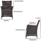 Jogo Sofá E 2 Poltronas De Área Igapó Alumínio Pintura Marrom