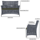 Jogo Sofá E 2 Poltronas De Área Igapó Alumínio Pintura Preta