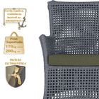 Jogo Sofá E 2 Poltronas De Área Igapó Alumínio Pintura Preta