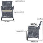 Jogo Sofá E 2 Poltronas De Área Igapó Alumínio Pintura Preta