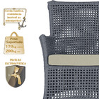 Jogo Sofá E 2 Poltronas De Área Igapó Alumínio Pintura Preta