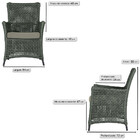 Jogo Sofá E 2 Poltronas De Área Igapó Alumínio Pintura Preta