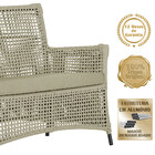 Jogo Sofá E 2 Poltronas De Área Igapó Alumínio Pintura Preta