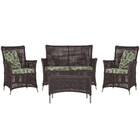 Jogo Sofá E 2 Poltronas E Mesa Igapó Alumínio Fendi Corda Náu