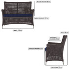 Jogo Sofá E 2 Poltronas E Mesa Igapó Alumínio Fendi Corda Náu