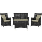 Jogo Sofá E 2 Poltronas E Mesa Igapó Alumínio Fendi Corda Náu