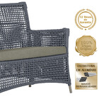 Jogo Sofá E 2 Poltronas E Mesa Igapó Alumínio Fendi Corda Náu