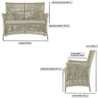 Jogo Sofá E 2 Poltronas E Mesa Igapó Alumínio Fendi Corda Náu