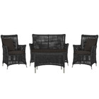 Jogo Sofá E 2 Poltronas E Mesa Igapó Alumínio Fendi Corda Náu