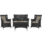 Jogo Sofá E 2 Poltronas E Mesa Igapó Alumínio Fendi Corda Náu