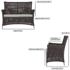 Jogo Sofá E 2 Poltronas E Mesa Igapó Alumínio Fendi Corda Náu