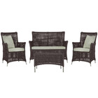 Jogo Sofá E 2 Poltronas E Mesa Igapó Alumínio Fendi Corda Náu