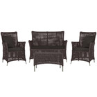 Jogo Sofá E 2 Poltronas E Mesa Igapó Alumínio Fendi Corda Náu