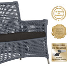 Jogo Sofá E 2 Poltronas E Mesa Igapó Alumínio Fendi Corda Náu