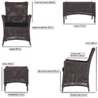 Jogo Sofá E 2 Poltronas E Mesa Igapó Alumínio Marrom Corda Ná