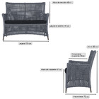 Jogo Sofá E 2 Poltronas E Mesa Igapó Alumínio Marrom Corda Ná