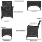 Jogo Sofá E 2 Poltronas E Mesa Igapó Alumínio Marrom Corda Ná