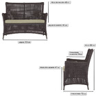 Jogo Sofá E 2 Poltronas E Mesa Igapó Alumínio Marrom Corda Ná