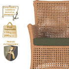 Jogo Sofá E 2 Poltronas E Mesa Igapó Alumínio Marrom Corda Ná