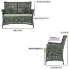 Jogo Sofá E 2 Poltronas E Mesa Igapó Alumínio Marrom Corda Ná