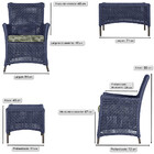 Jogo Sofá E 2 Poltronas E Mesa Igapó Alumínio Marrom Corda Ná