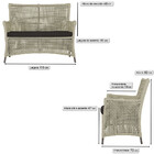 Jogo Sofá E 2 Poltronas E Mesa Igapó Alumínio Marrom Corda Ná