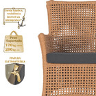 Jogo Sofá E 2 Poltronas E Mesa Igapó Alumínio Marrom Corda Ná