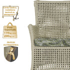 Jogo Sofá E 2 Poltronas E Mesa Igapó Alumínio Marrom Corda Ná