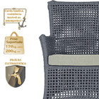 Jogo Sofá E 2 Poltronas E Mesa Igapó Alumínio Pintura Preta C