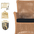 Jogo Sofá E 2 Poltronas E Mesa Igapó Alumínio Preta Corda Náu