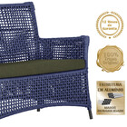 Jogo Sofá E 2 Poltronas E Mesa Igapó Alumínio Preta Corda Náu